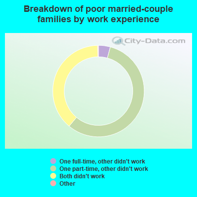 Breakdown of poor married-couple families by work experience